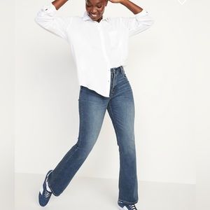 NWOT! Old Navy High Waisted Navy Kicker Bootcut Jeans